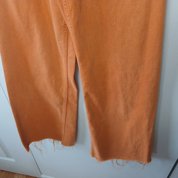 ZARA THE MARINE STRAIGHT Orange Size 0 High Rise Flare Leg Pants - Picture 4 of 11